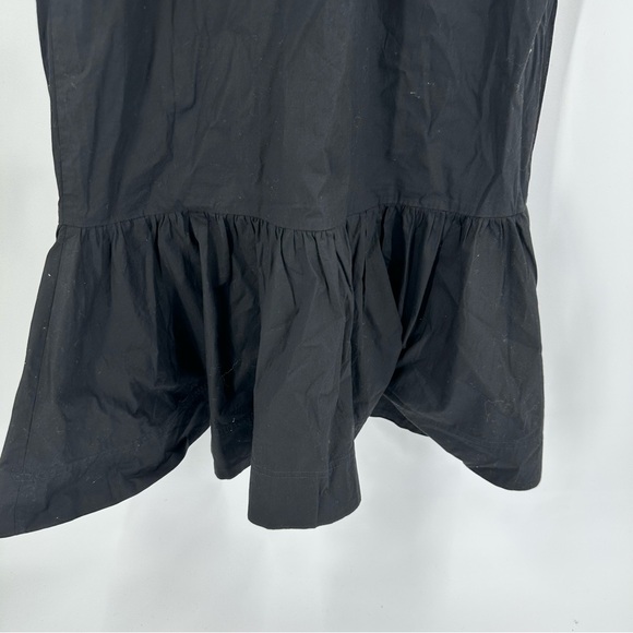 Veronica Beard Jeans Capri Linen Midi Dress Ruffle Black White Stripes Small - Picture 12 of 16